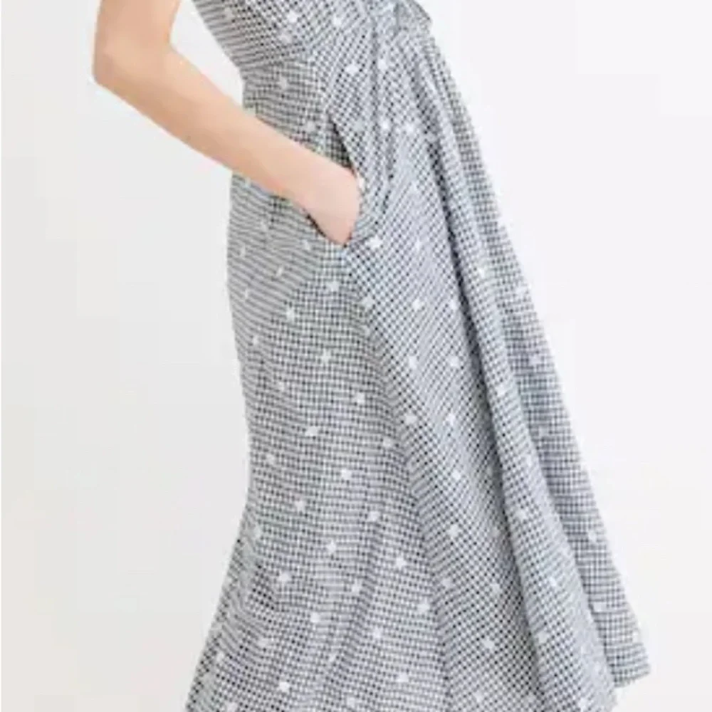 Gently Loved Embroidered Gingham Faux-Wrap Tie-Waist Midi Dress by Madewell - Picture 16 of 16